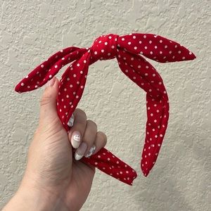 Red Polkadot Headband